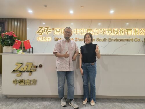 Latest company news about Klienci z Indonezji odwiedzili China Construction Shenzhen Zhong Jian South Environment Co., Ltd.