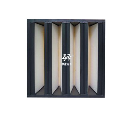 Wykonane filtry powietrza W Cell, plastikowe ramy włókna szklane H14 HEPA V Bank Filter