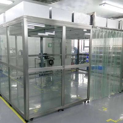 H14 HEPA Soft Wall Cleanroom Booth Portable Easy Assembled With Laminar Flow FFU Sufit PVC Curtain