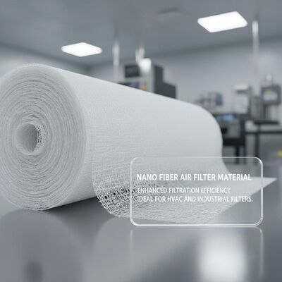 quality Materiał filtrujący powietrze z włókien nano Zwiększona wydajność filtracji Media filtracyjne powietrza Idealne do filtrów HVAC i przemysłowych factory