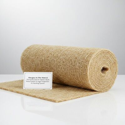 quality Materiał filtracyjny z włókna szklanego odporny na temperaturę, media filtracyjne powietrza, odpowiednie do systemów wentylacji wysokotemperaturowej factory